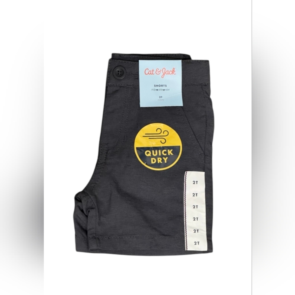 Cat & Jack Boys' shorts with backseat bags , dark gray, size 2T kids US
